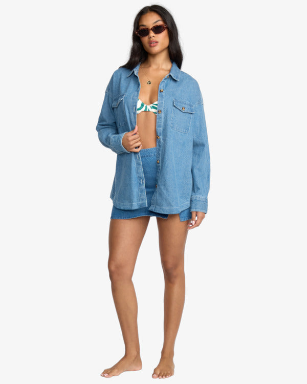 Fadeaway - Denim Shacket for Women