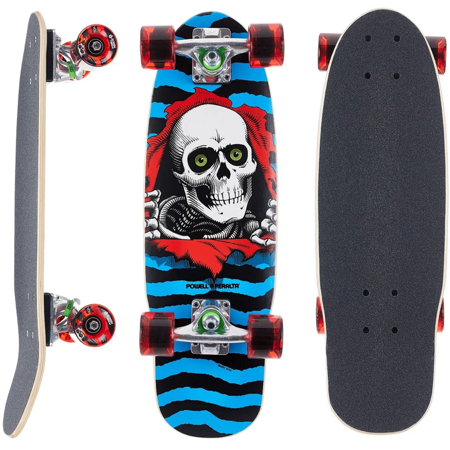 Powell Peralta Mini Sized Complete Skateboard Blue 7.5" x 24"