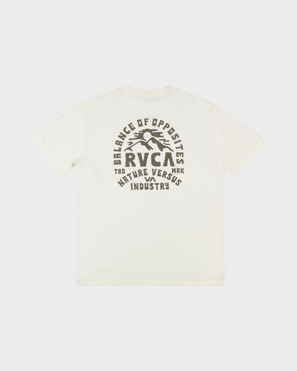 Mens RVCA Ridge T-Shirt לבן