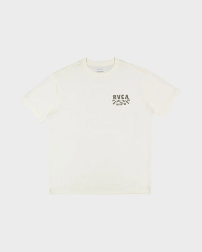 Mens RVCA Ridge T-Shirt לבן