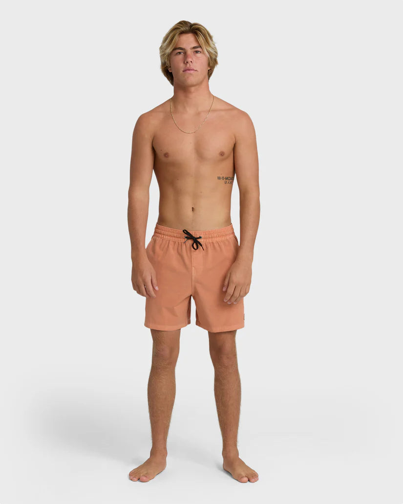Every Other Day Wave Washed Layback Trunks CANTALOUPE