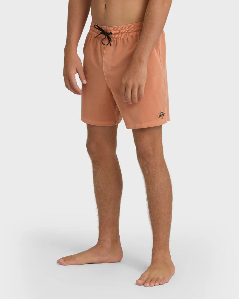 Every Other Day Wave Washed Layback Trunks CANTALOUPE