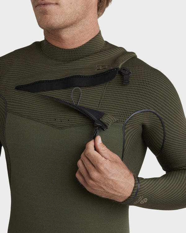 Mens 3/2mm Furnace Natural Chest Zip Wetsuit