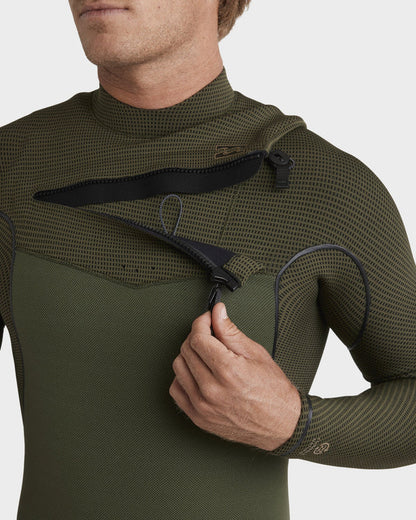 Mens 3/2mm Furnace Natural Chest Zip Wetsuit