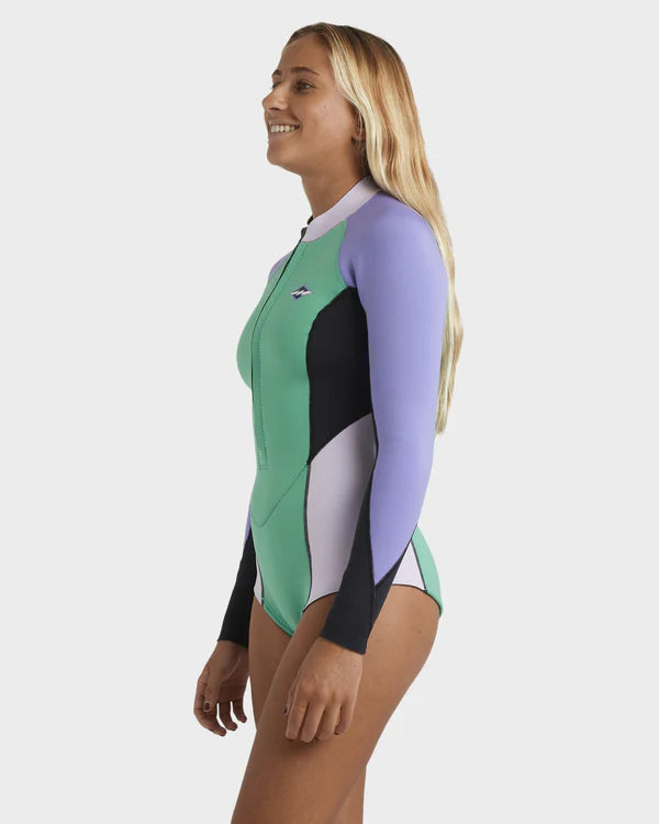 Womens 2/2mm Salty Dayz Natural Long Sleeve Springsuit