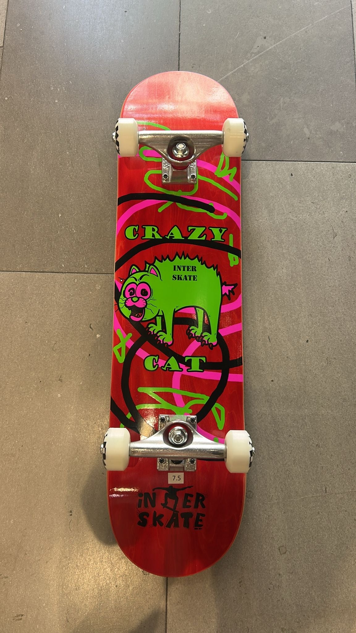 סקייטבורד קומפלט InterSkate Crazy Cat מידה 7.5