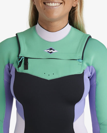 4/3mm Salty Dayz Natural - Chest Zip Wetsuit for Women