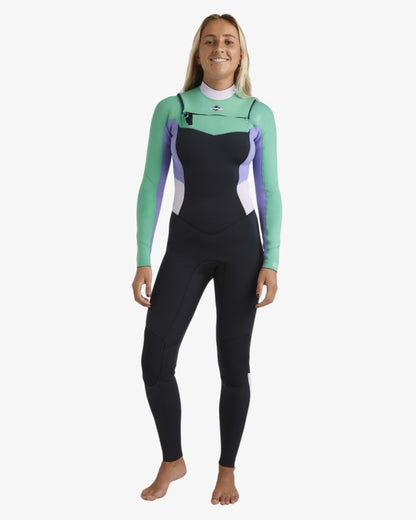 4/3mm Salty Dayz Natural - Chest Zip Wetsuit for Women