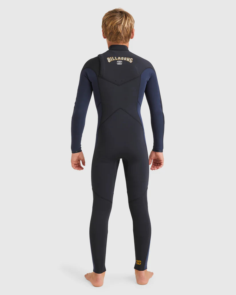 Boys 10-16 3/2mm Absolute Natural Chest Zip Wetsuit חליפת גלישה ילדים