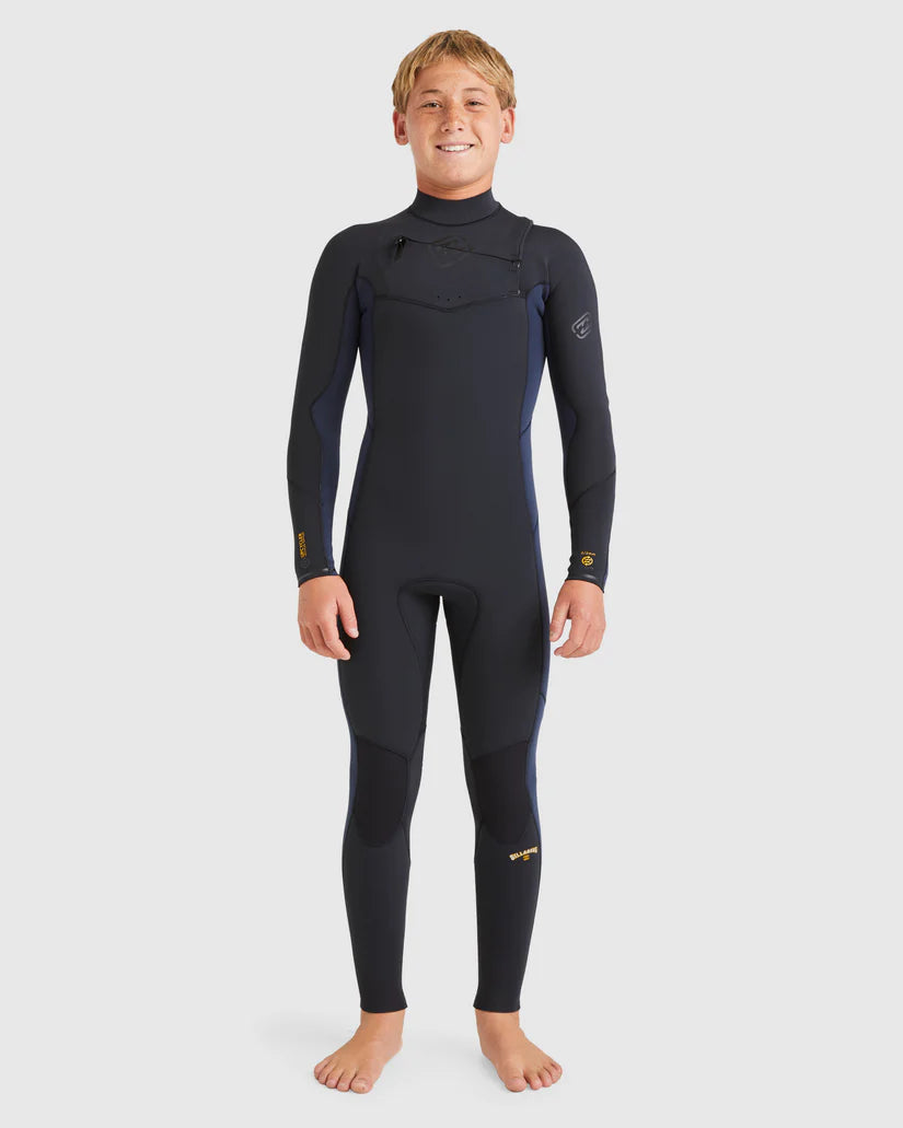 Boys 10-16 3/2mm Absolute Natural Chest Zip Wetsuit חליפת גלישה ילדים