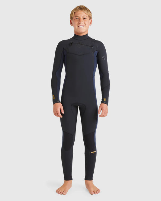 Boys 10-16 3/2mm Absolute Natural Chest Zip Wetsuit חליפת גלישה ילדים