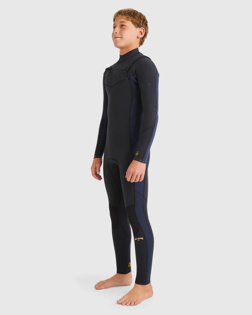 Boys 10-16 3/2mm Absolute Natural Chest Zip Wetsuit חליפת גלישה ילדים