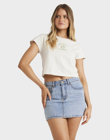 Womens Riding The Wave Crop T-Shirt