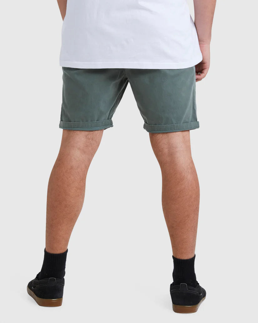 Mens Wave Wash Twill Shorts - מרווה