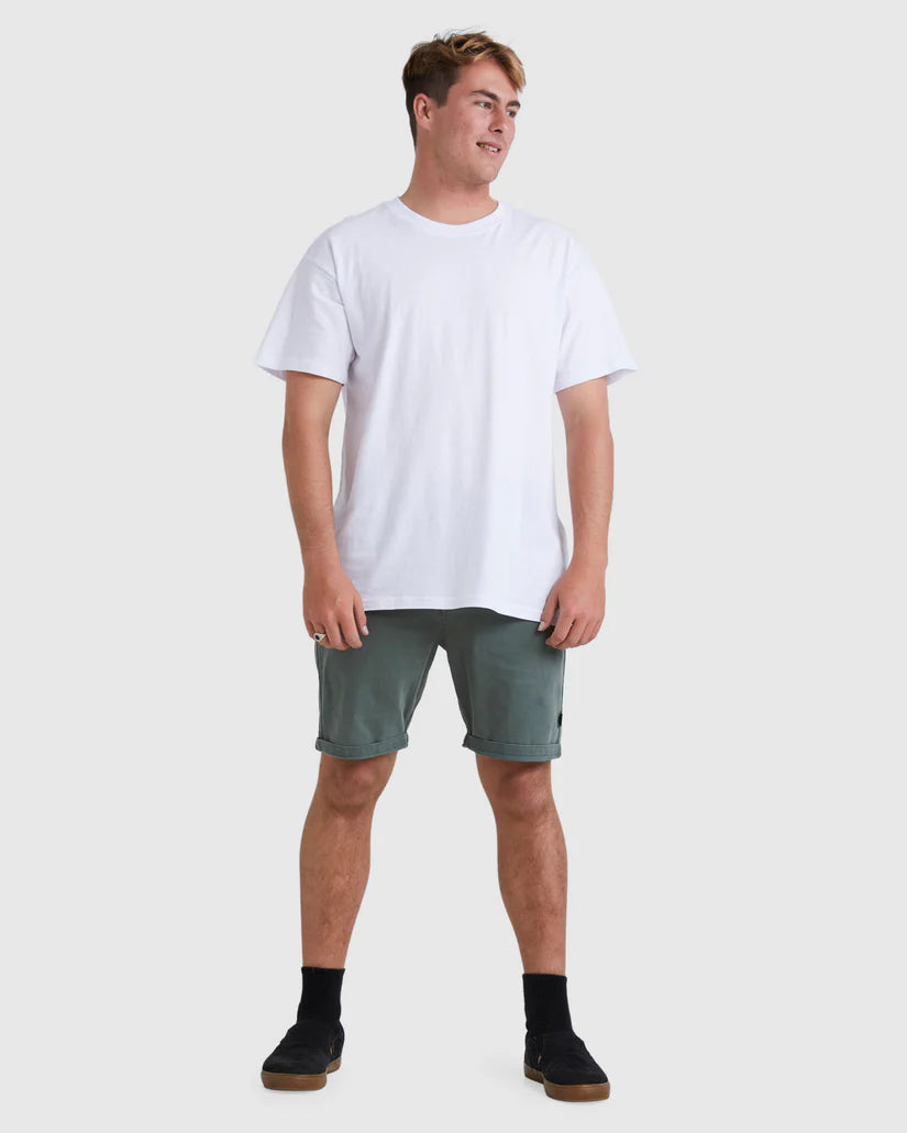 Mens Wave Wash Twill Shorts - מרווה