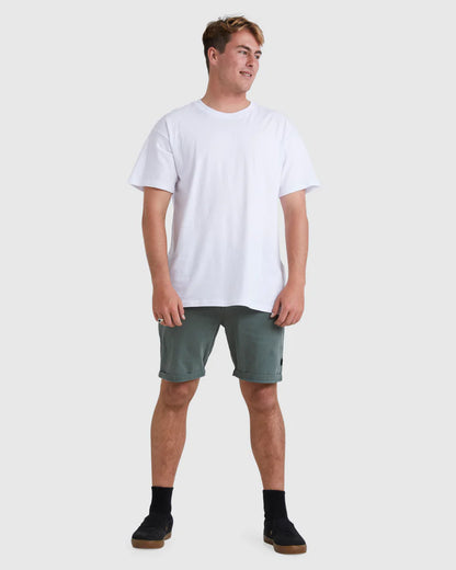 Mens Wave Wash Twill Shorts - מרווה